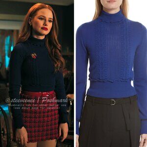 3.1 Phillip Lim Puffy Cable Turtleneck Sweater ASO Cheryl Blossom